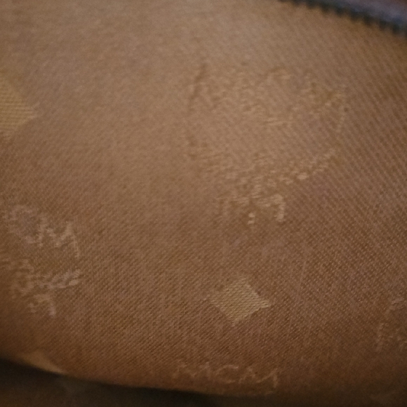 MCM Cognac Visetos Satchel Great Condition 16x10 - Picture 9 of 9